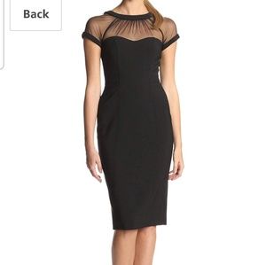 NWT Maggy London Illusion Dress In Black